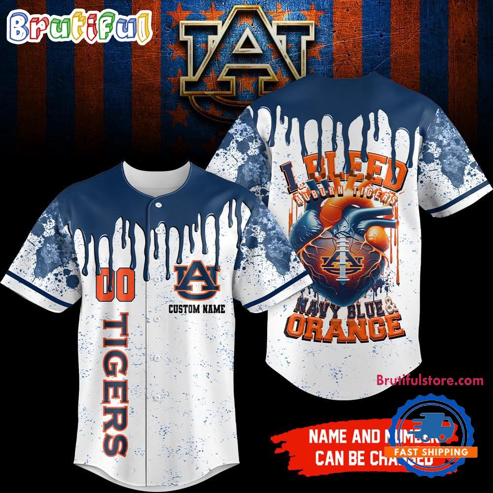 Auburn Tigers NCAA I Bleed HFN Baseball Jersey