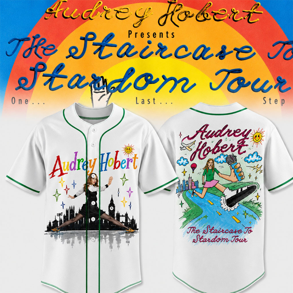 Audrey Hobert The Staircase To Stardom Tour Baseball Jersey HG White Audrey Hobert Merch Fan Gifts