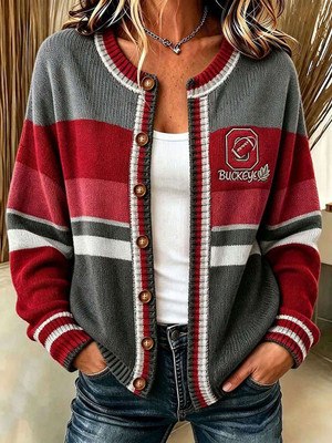 Ohio State Buckeyes Football Merch Cardigan Buckeyes NCAA Gear Gameday Outfits HG