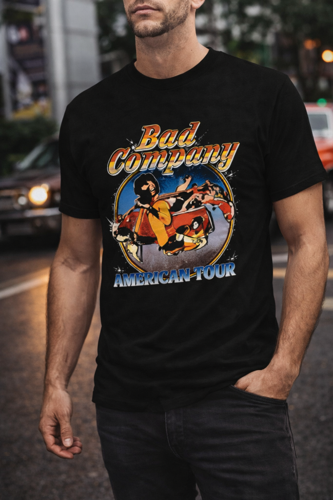 1970s Bad Company Vintage Tour Band Rock Tee 70s 1970s shirt P3N