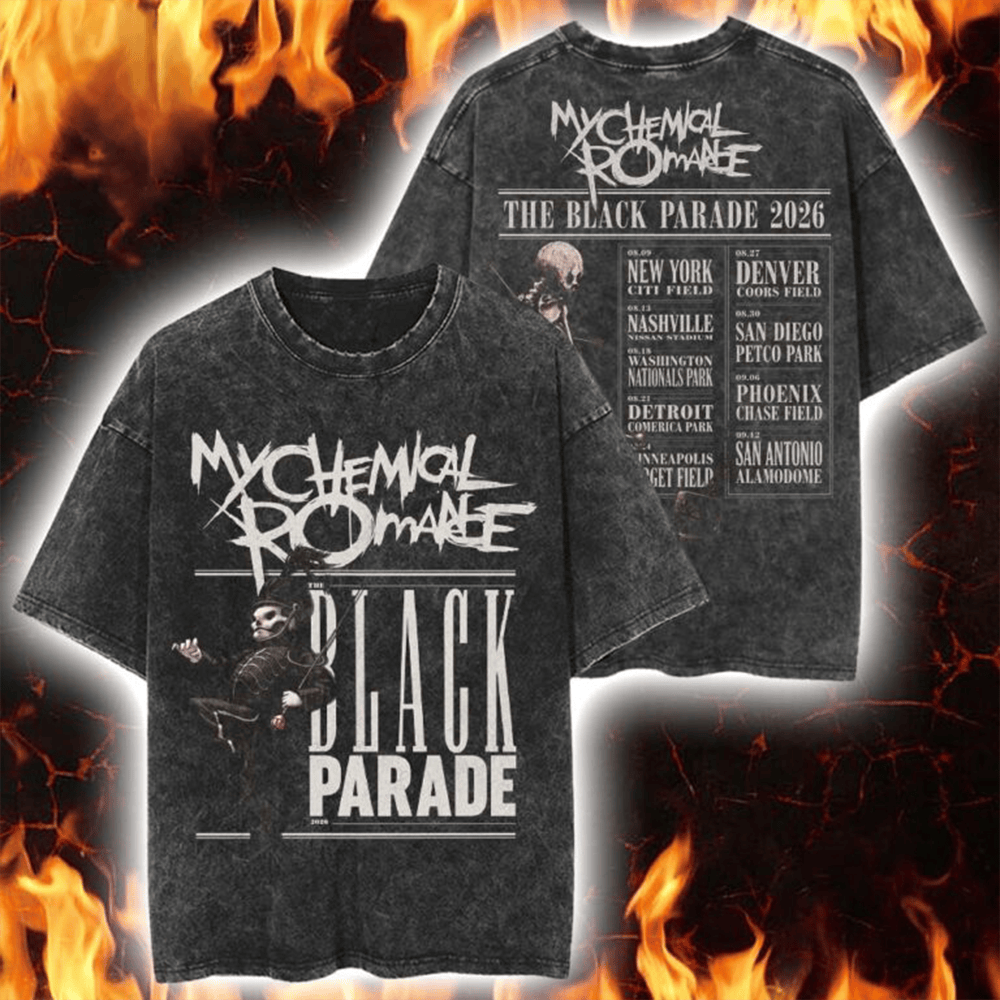 My Chemical Romance The Black Parade 2026 Tour North America Merch Vintage T-Shirt Concert Fans Gift - T-Shirt HG