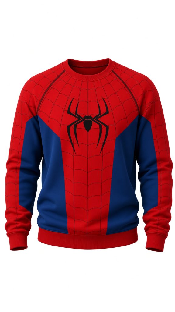 Red Blue New Day Merch Spider-Man Cosplay : Brand New Day Web Hoodie Gift For Geek Culture HG