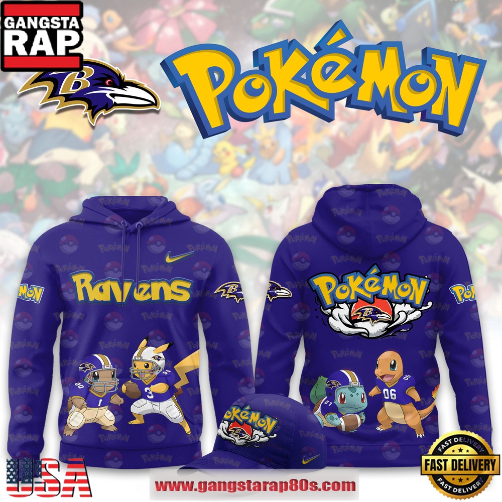 Baltimore Ravens NFL x Pokemon Unique Sports Design T-Shirt Hoodie Or Zip-up Hoodie LN Shirt