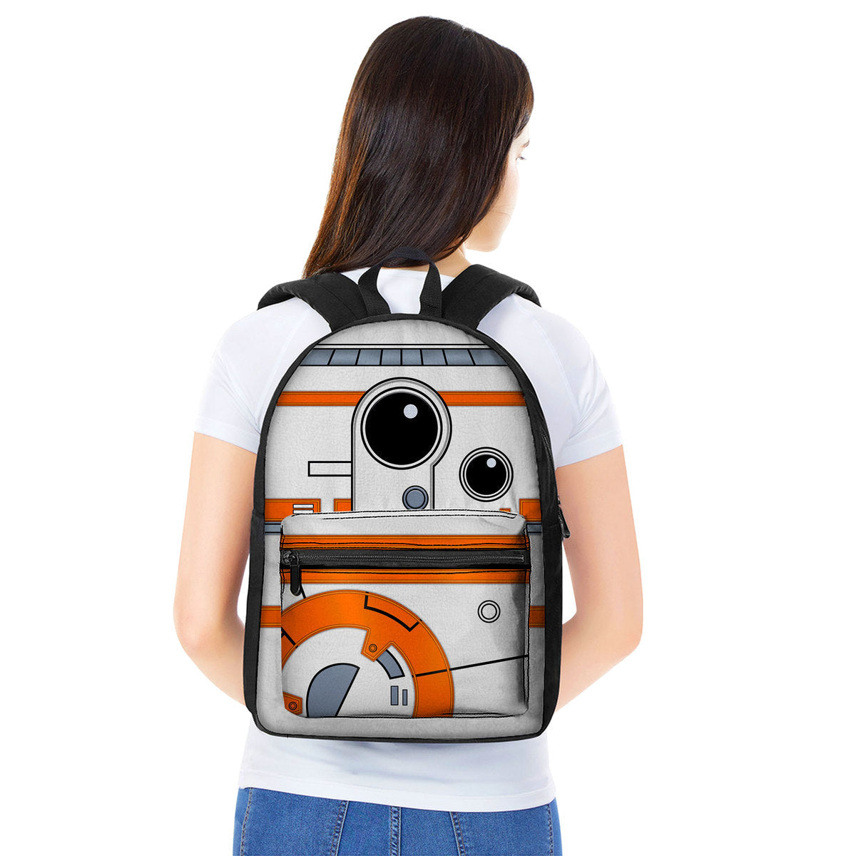 BB-8 Custom Backpack LN Back to School Traveller Lovers Outside Vlog Backpack Gift - Image 3