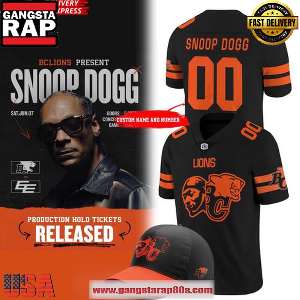 BC LIONS x 2025 Snoop Dogg Concert Special Edition Football Jersey LN
