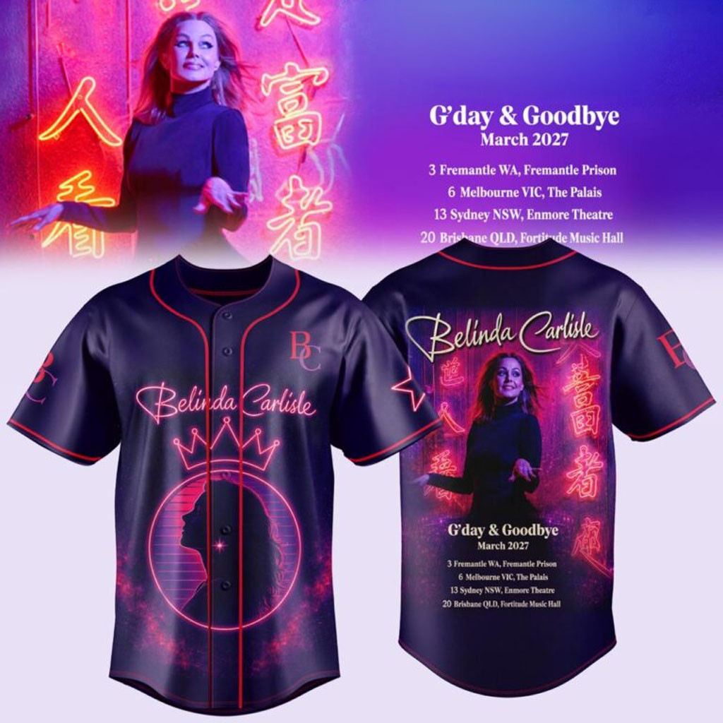 Belinda Carlisle G’day And Goodbye Tour 2027 Baseball Jersey HG Belinda Carlisle Merch BFF Gifts