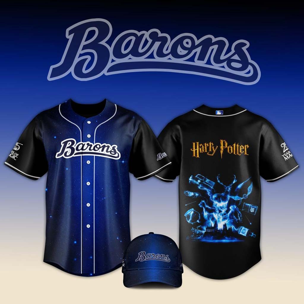 Birmingham Barons X Harry Potter 2026 Baseball Jersey HG Birmingham Barons Merch Gift For Fans