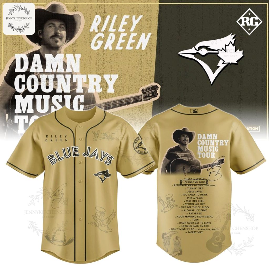 Blue Jays x Riley Green Damn Country Music Tour HFN Baseball Jersey