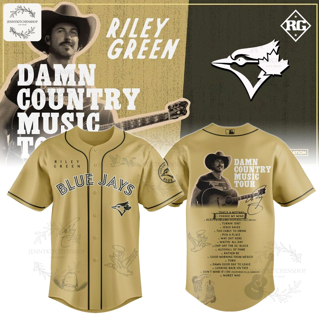 Blue Jays x Riley Green Damn Country Music Tour HFN Baseball Jersey