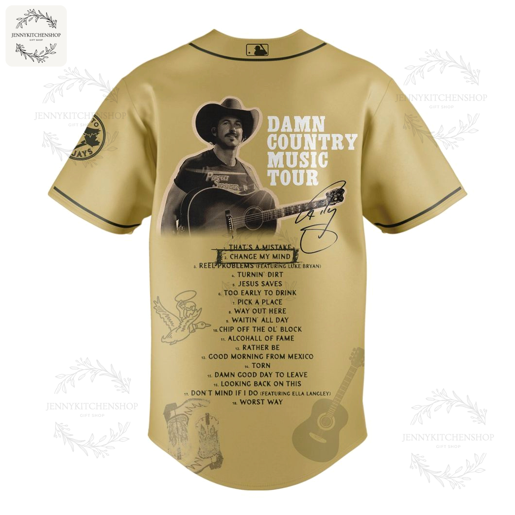 Blue Jays x Riley Green Damn Country Music Tour HFN Baseball Jersey - Image 3