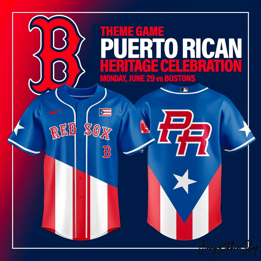 Boston Red Sox Puerto Rican Heritage 2026 HFN Baseball Jersey