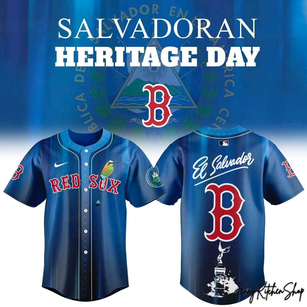 Boston Red Sox Salvadoran Heritage Day 2026 HFN Baseball Jersey
