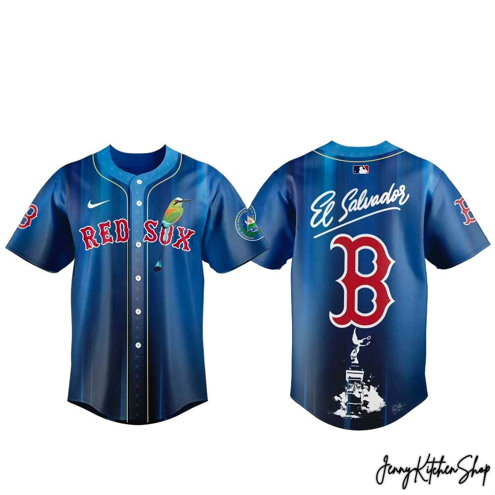 Boston Red Sox Salvadoran Heritage Day 2026 HFN Baseball Jersey - Image 2