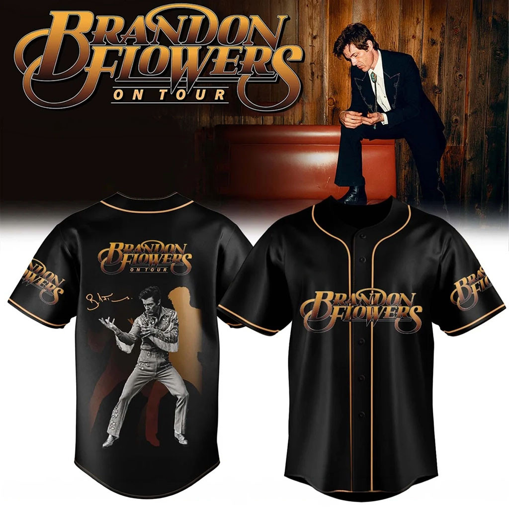 Brandon Flowers On Tour Baseball Jersey HG Signed Brandon Flowers Merch 2026 Gift For Music Fans – Joyoce
