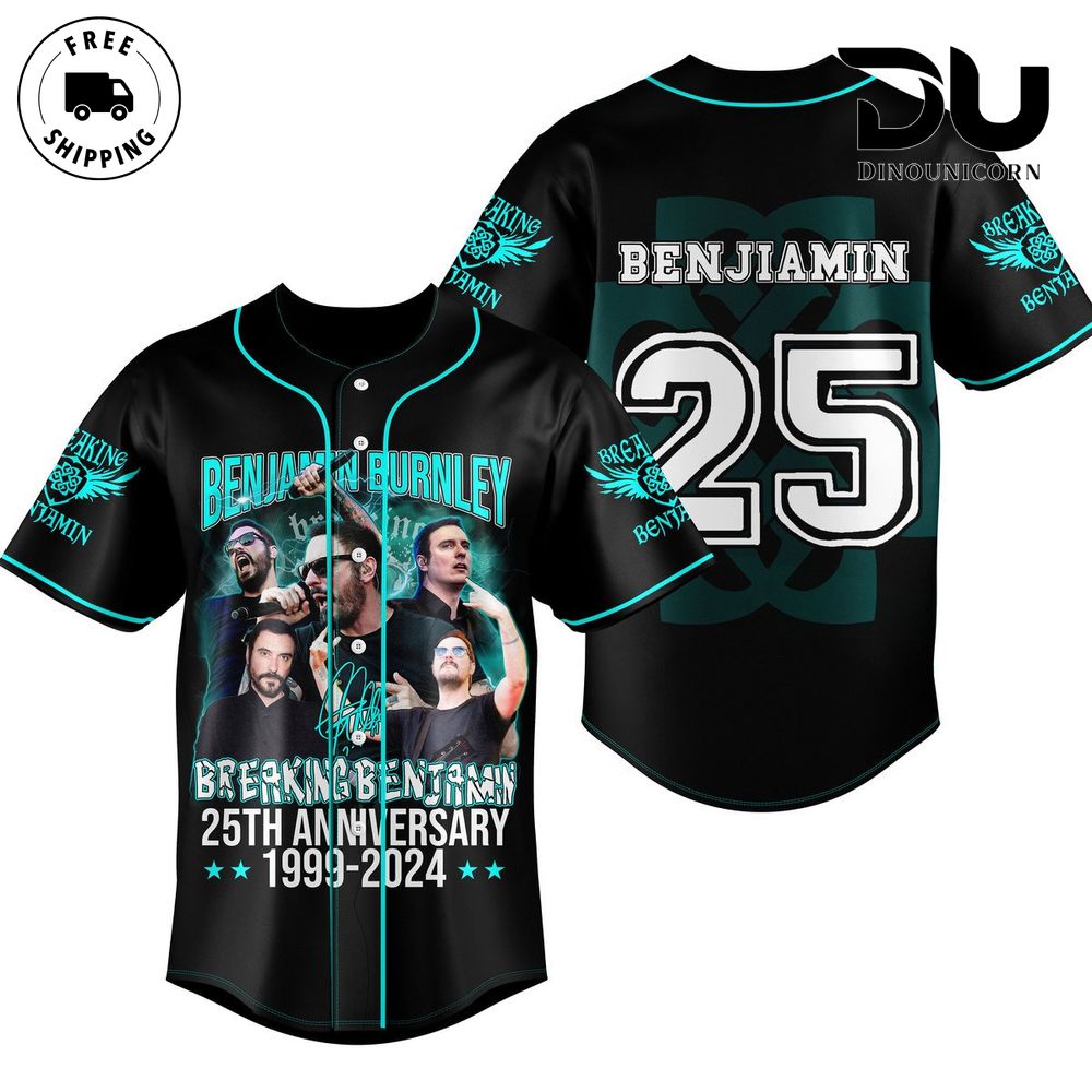 Breaking Benjamin 25Th Anniversary Baseball Jersey NNA Shirt