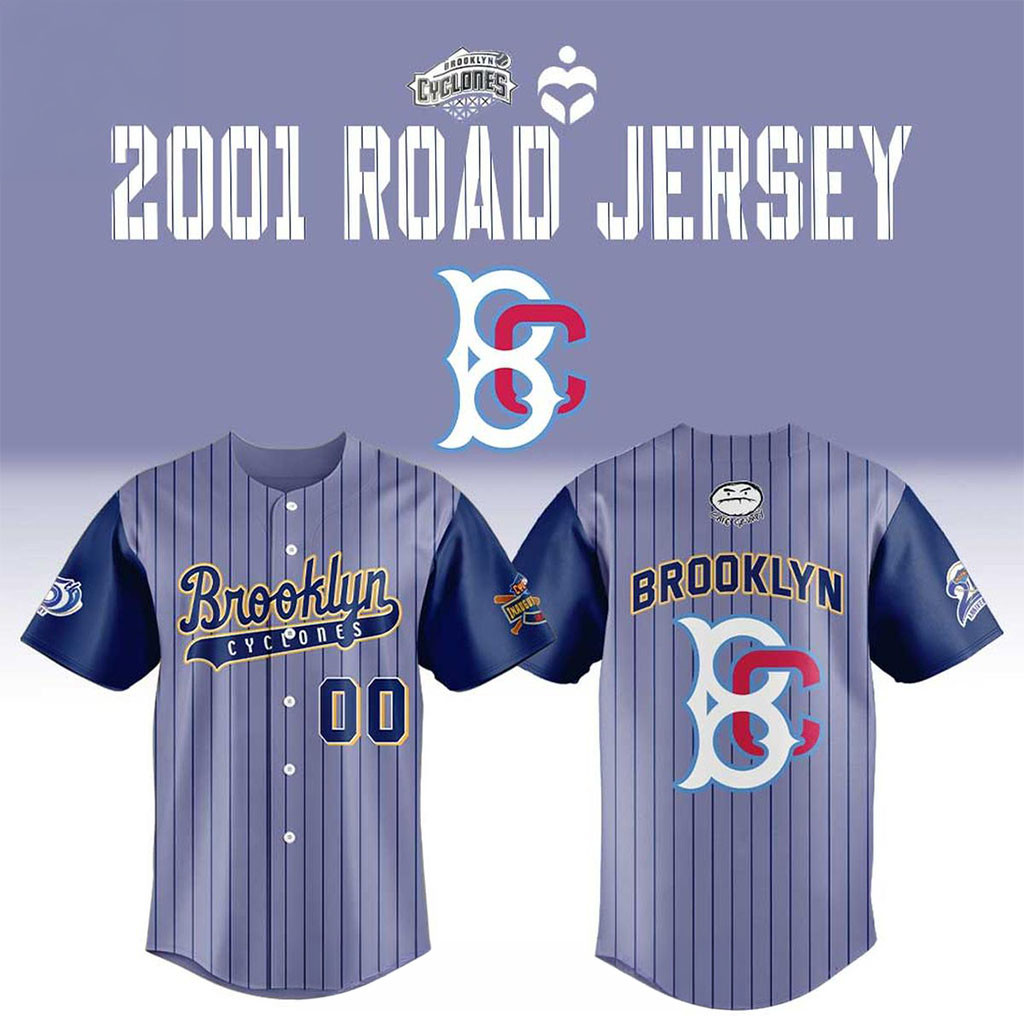 Brooklyn Cyclones 2021 2026 Road Class Stripes Baseball Jersey HG Brooklyn Cyclones Merch Gifts – Joyoce