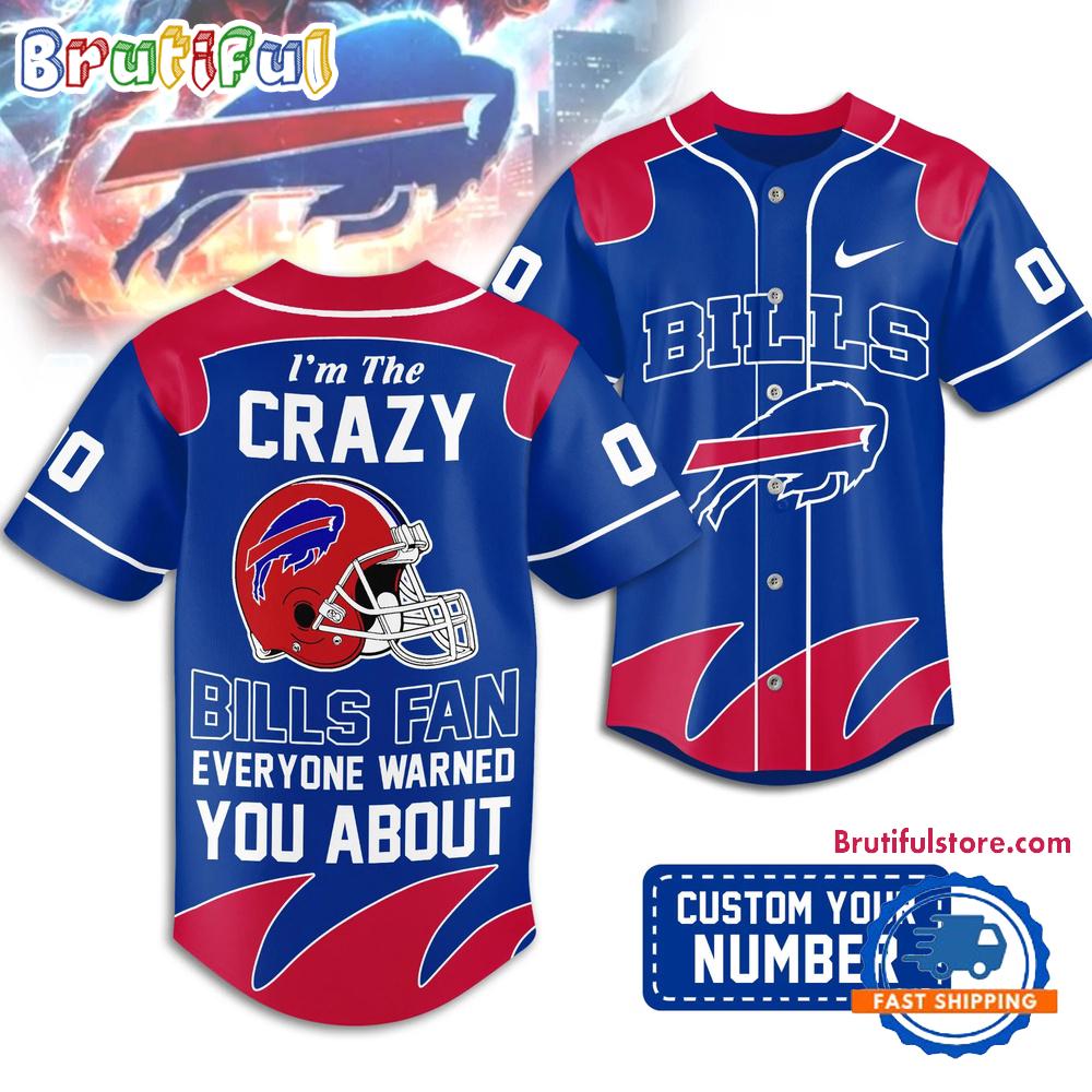 Buffalo Bills 2026 NFL Crazy Football Fan Personalized HFN Baseball Jersey Shirt
