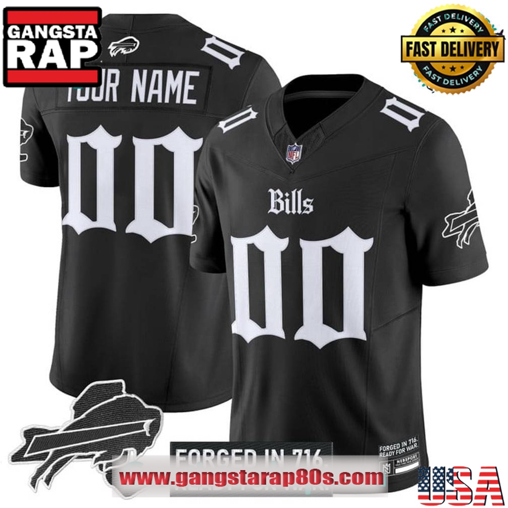 Buffalo Bills ‘Gothic Cold Front Edition Limited Edition Personalized Football Jersey LN