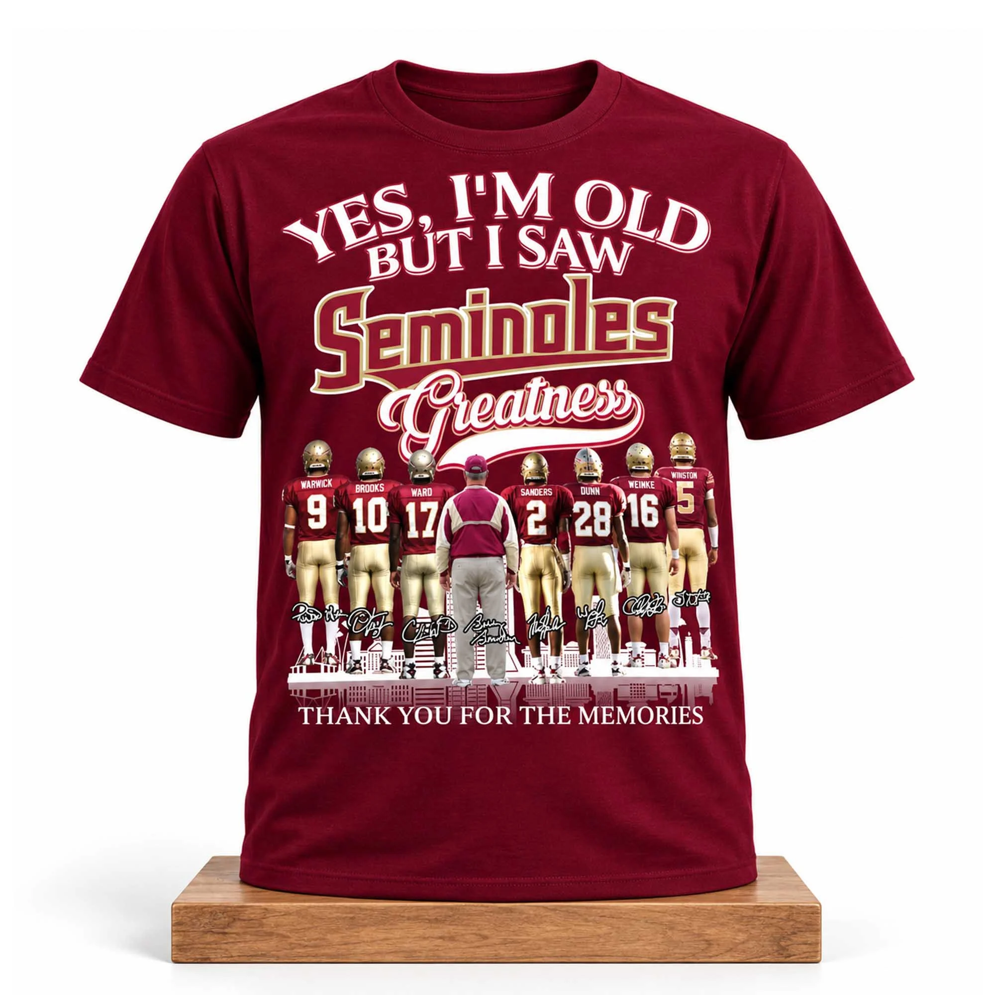 Yes I'm Old But I Saw Seminoles Greatness Shirt Florida State Seminoles Merch Presents For Fans - T-Shirt HG