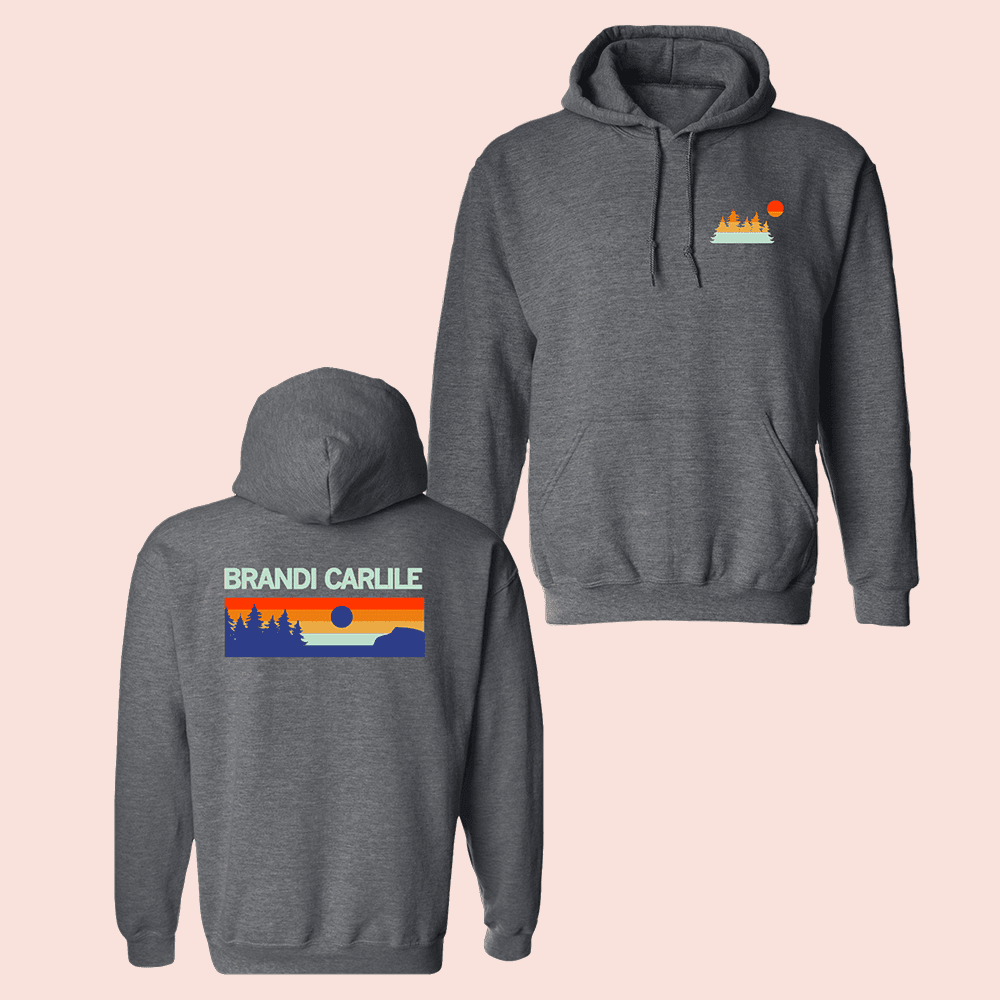 Brandi Carlile Merch Mountain And Sun Hoodie Music Lover Gift Ideas For Him - Wearandbeyond - Hoodie HG