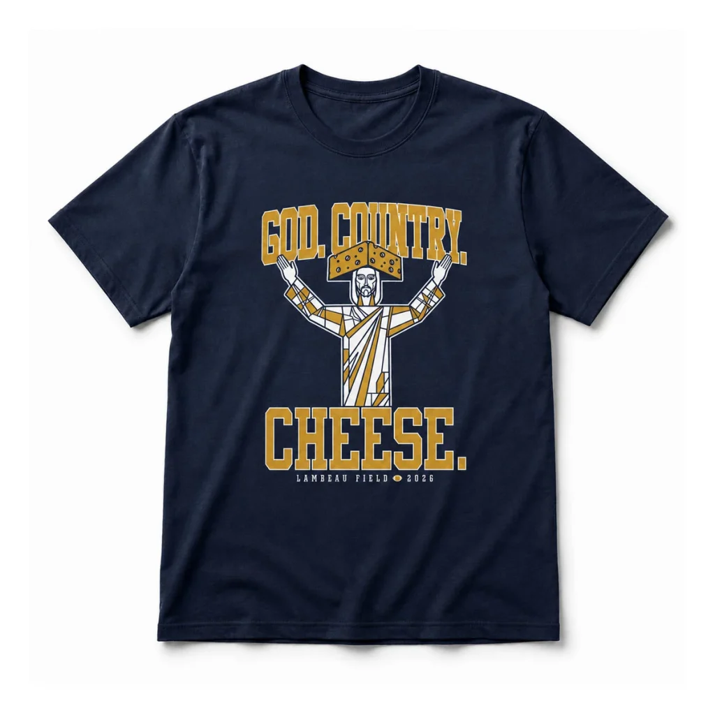 Barstool Irish God Country Cheese Shirt Lambeau Field 2026 Clothes Gift For Brother - T-Shirt HG
