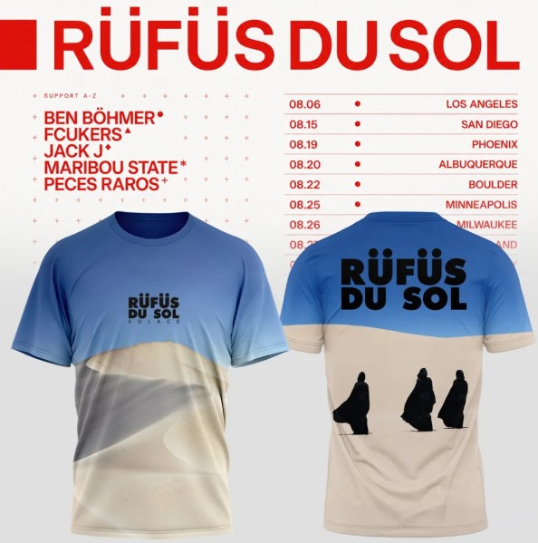 Rufus Du Sol 2026 Tour T-Shirt Rufus Du Sol Merch Best Music Buffs Gift HG
