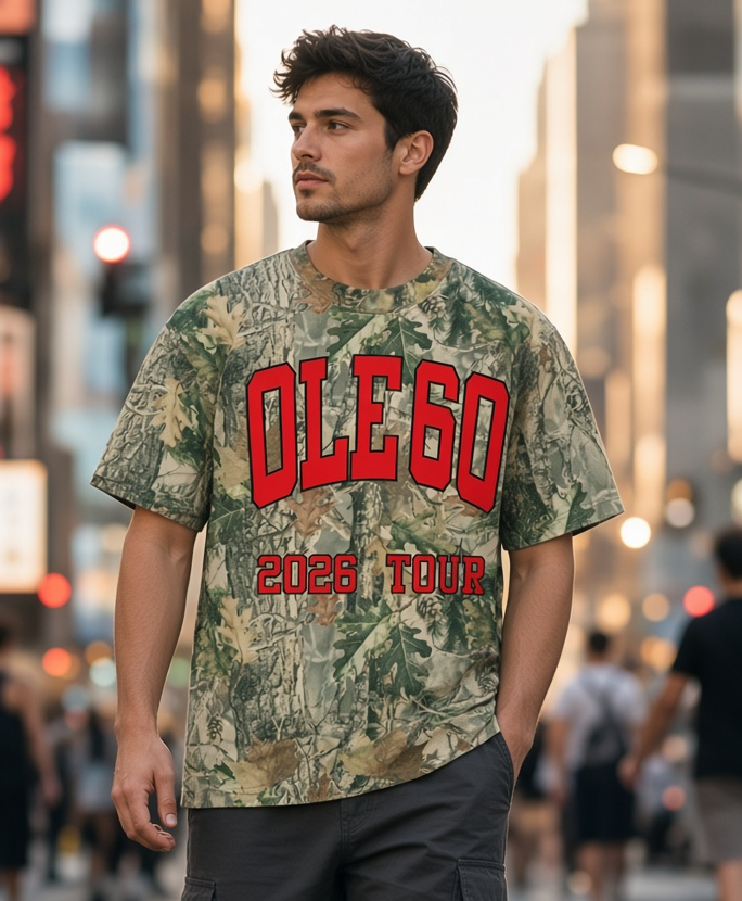 Ole 60 Merch 2026 Ole 60 Camo Tour T-Shirt Music Lover Gift Ideas For Him - T-Shirt HG