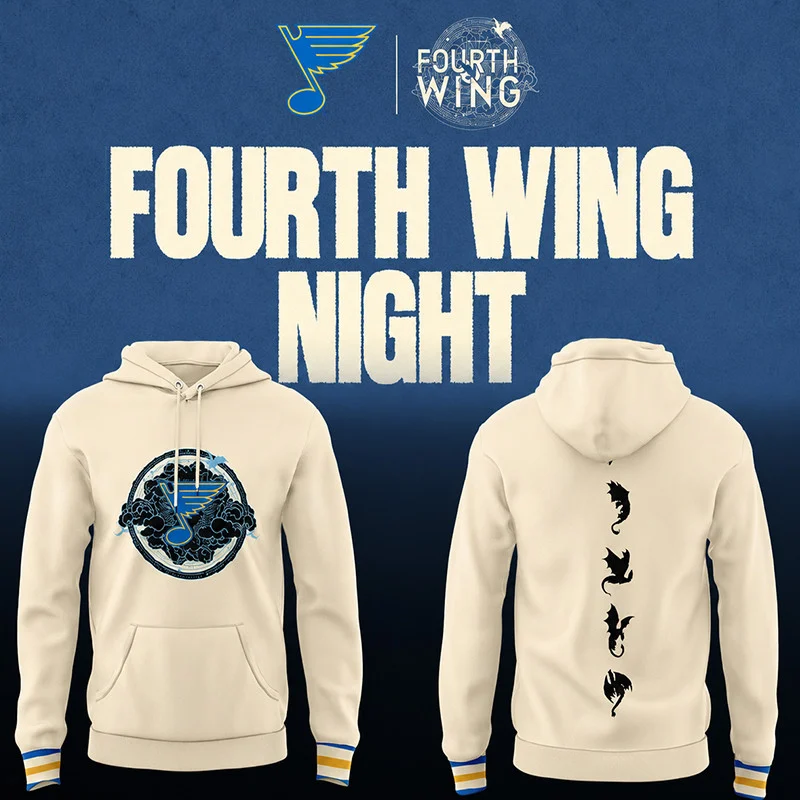 St. Louis Blues Merch x Fourth Wing Night 2026 Hoodie Best Gift For Brothers - Hoodie HG