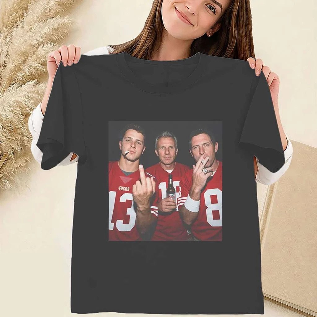 Purdy Joe Montana Steve Young Smoking Shirt 49ers Merch Gifts For Football Fan - T-Shir HG