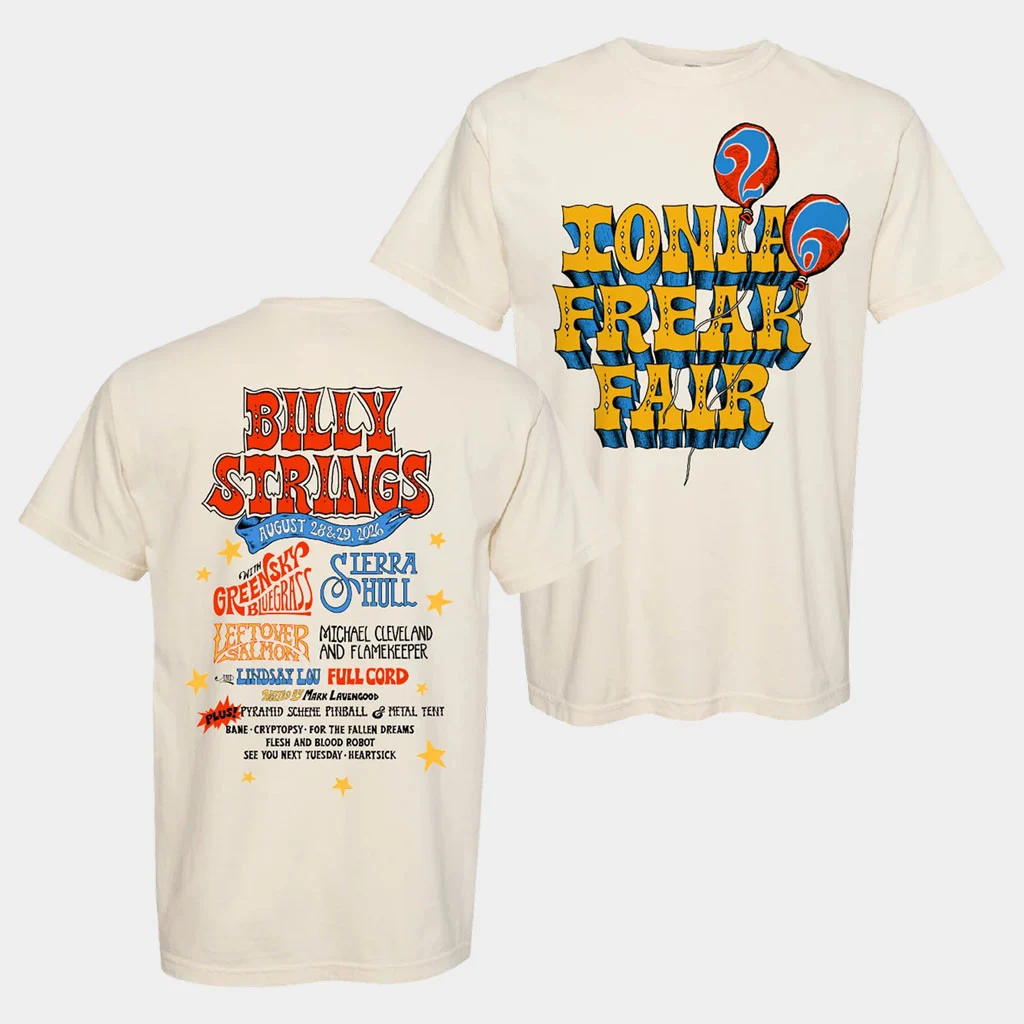 Billy Strings Merch 2026 Ionia Freak Fair T-Shirt Logan Fox Clothing Best Gift For Fans - T-Shirt HG