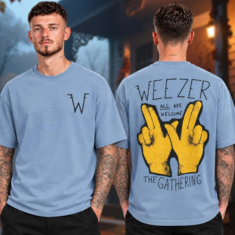 Weezer Merch The Gathering North America Tour 2026 All Are Welcome Shirt Weezer Fans Gifts - T-Shirt HG