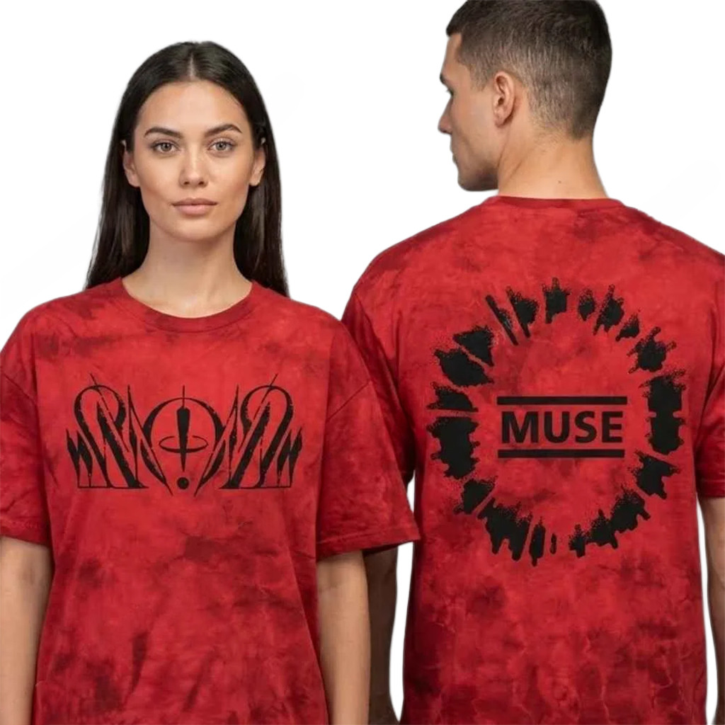 Muse Rock Band The WOW Signal Tour 2026 Merch Red Tie Dye T-Shirt Present For Fans - T-shirt / HG