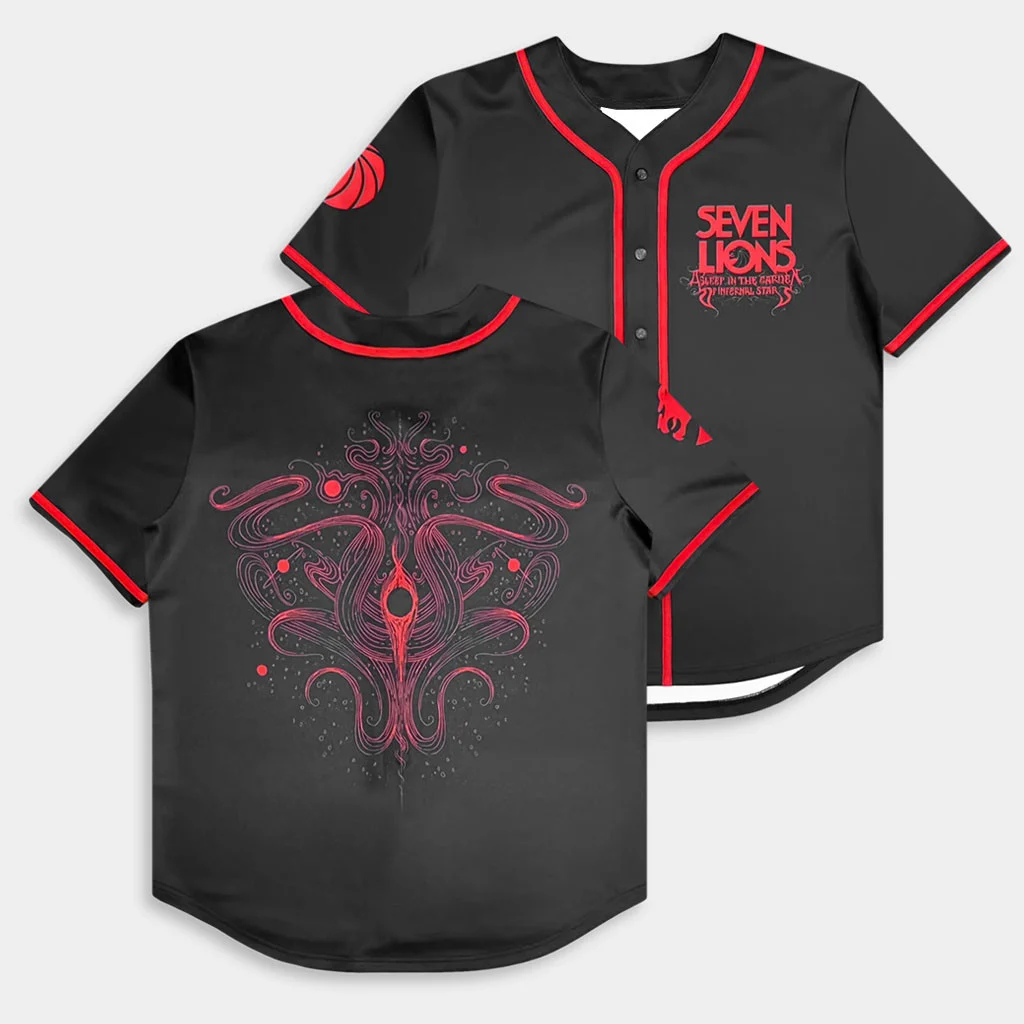 Seven Lions Merch 2026 Asleep In The Garden Baseball Jersey Black Cool Gifts For Dad - Jersey Shirt HG