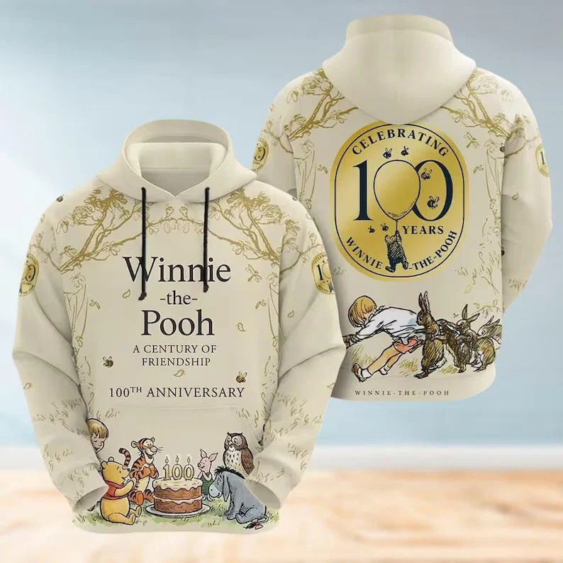 Winnie The Pooh characters 100 years anniversary Hoodie HG