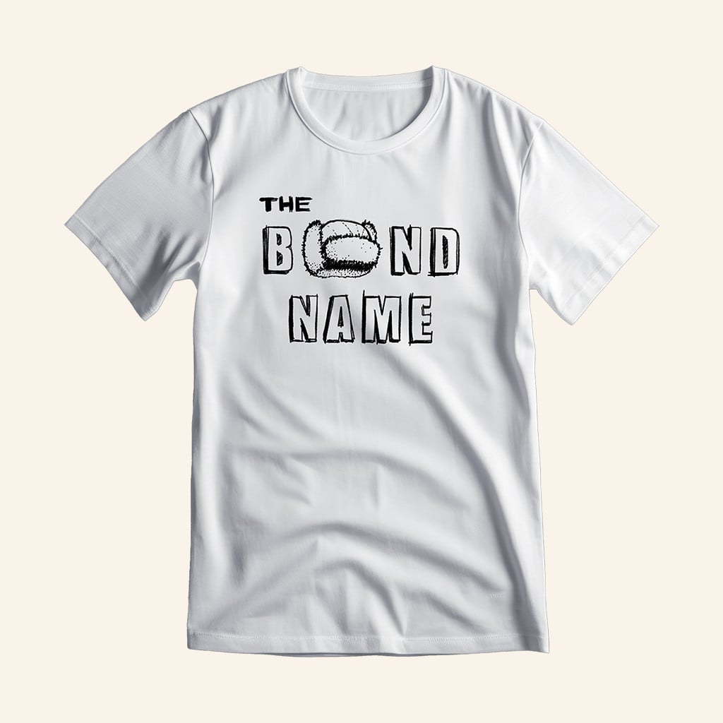 The Band Name White T-Shirt Music Lover Gifts For Him HFN