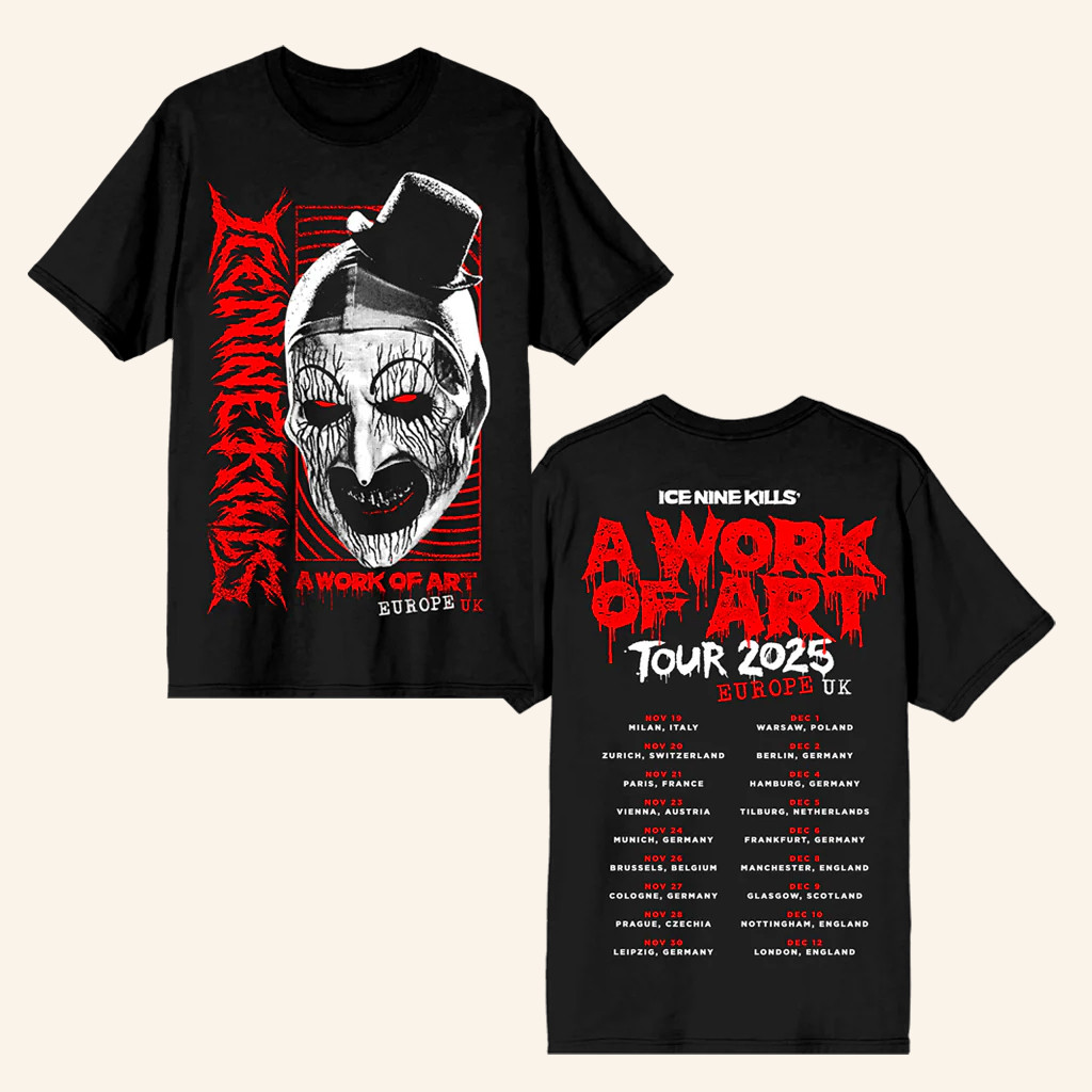 2-sided Ice Nine Kills Merch A Work Of Art Itin T-Shirt Birthday Gifts For Music Lovers HFN