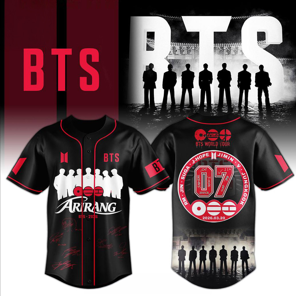 BTS Merch Arirang 2026 BTS Arirang New York BTS Tour Merch Kpop Gear Gift For Fans HG Baseball Jersey