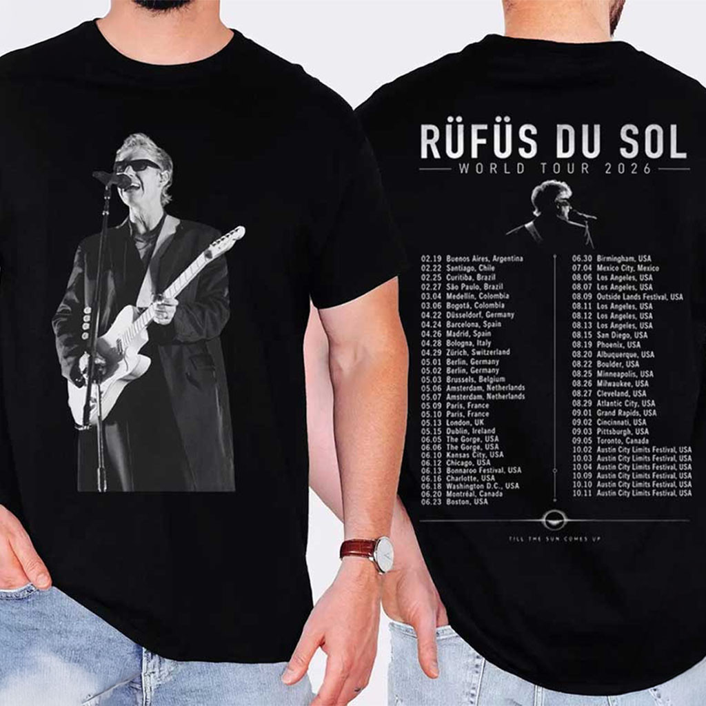 Rufus Du Sol World Tour 2026 Music T-Shirt Rufus Du Sol Merch Men's Birthday Gift Ideas HG