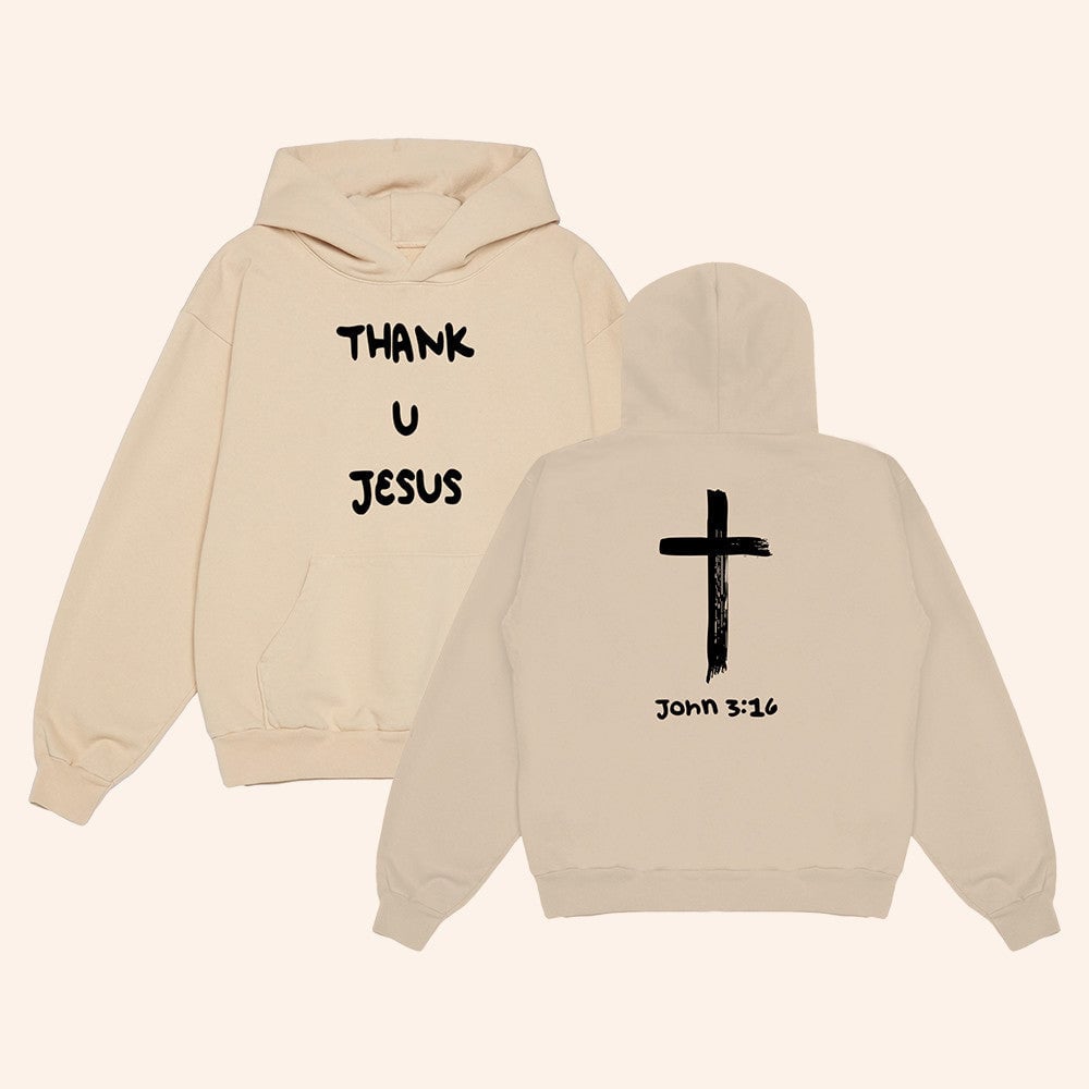 2-sided Daydrian Harding Merch John 3 16 Thank U Jesus Hoodie Gifts For Besties Gifts For Him HFN