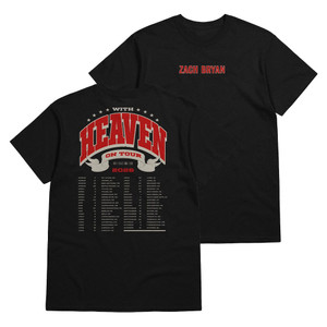 Zach Bryan Merch 2026 ZB With Heaven On Top Black Tour T-Shirt Zach Bryan Tour Merch Fan Gift - T-Shirt HG Black HG M
