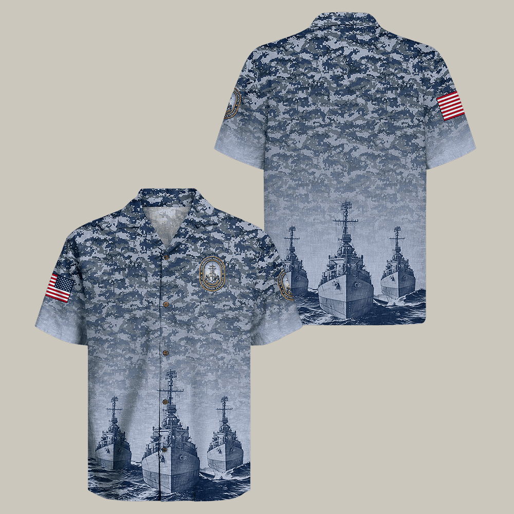 US Navy Tin Can Sailors Hawaiian Shirt NNA Veteran Appreciation Clothes Gift For Navy Men
