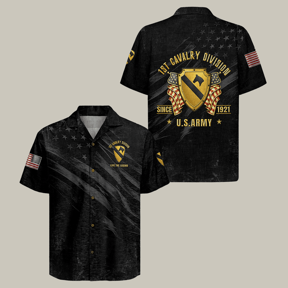 US Army 1st Cavalry Division Regiment Hawaiian Shirt NNA US Amry Clothes Gift For Veteran