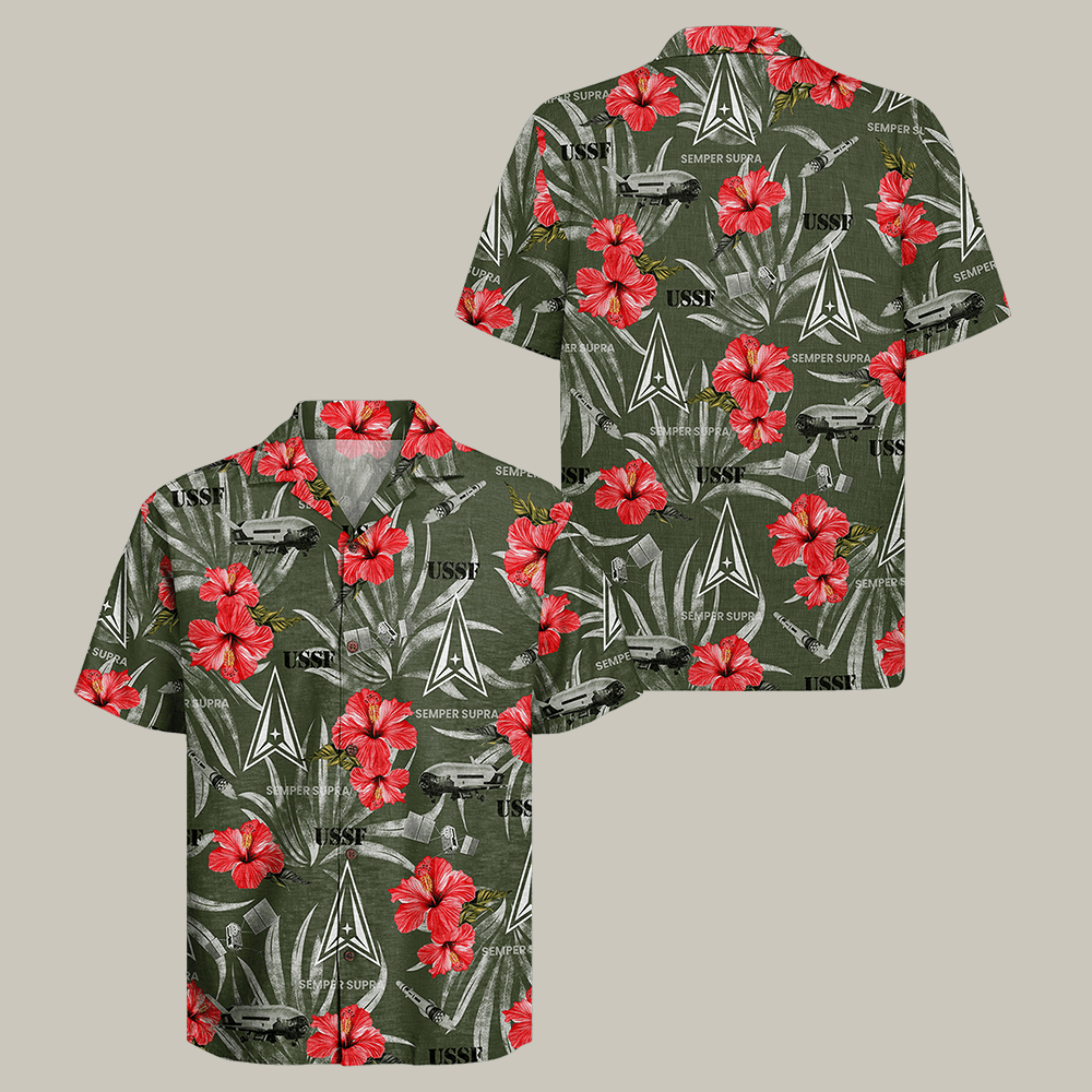 US Space Force Hawaiian Shirt NNA US Space Force Semper Supra Clothes Anniversary Gift