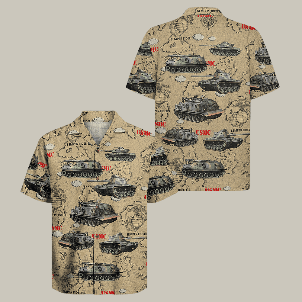 US Marine 250th Anniversary Hawaiian Shirt NNA Marine Corps Clothes Best Vet Gift Ideas