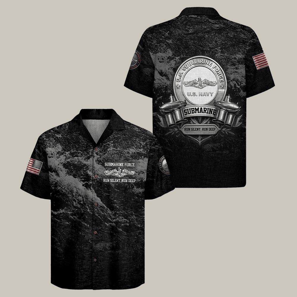 US Navy Submarine Hawaiian Shirt NNA Run Silent Run Deep Navy Veteran Clothes Best Gift For Boyfriend