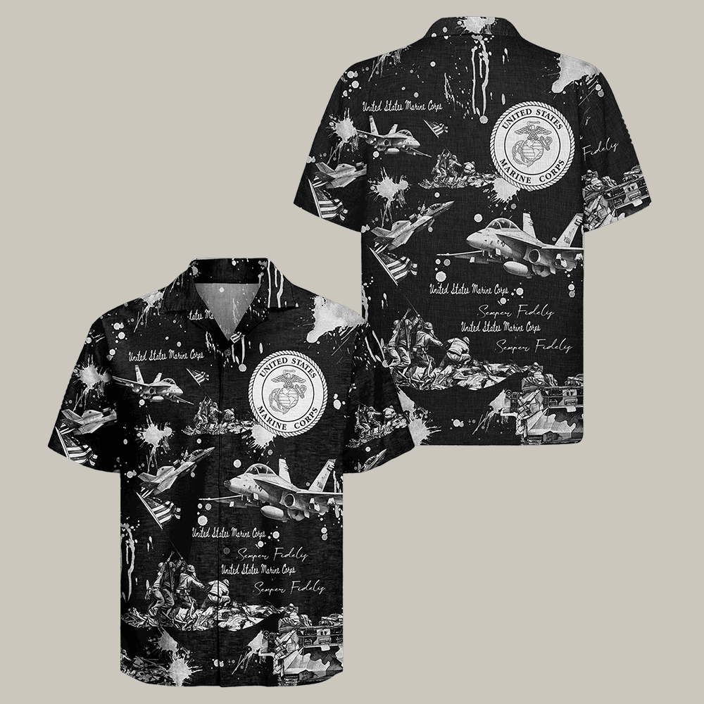 US Marines 250th Years Of Service Hawaiian Shirt NNA 250th Anniversary Clothes Marine Corps Gift