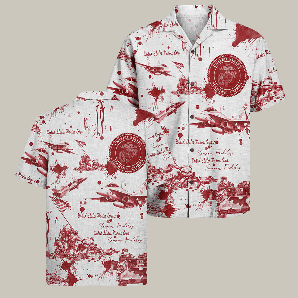 USMC 250th Anniversary Hawaiian Shirt NNA Semper Fidelis Veteran Merch Usmc Gift For Him