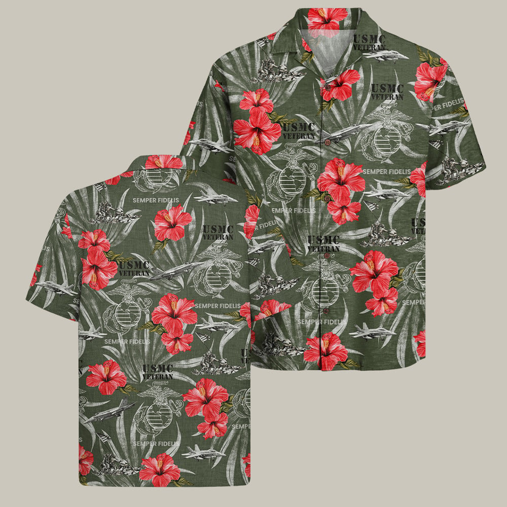 USMC 250th Anniversary Hawaiian Shirt NNA Semper Fidelis Veteran Merch Unique Usmc Gifts