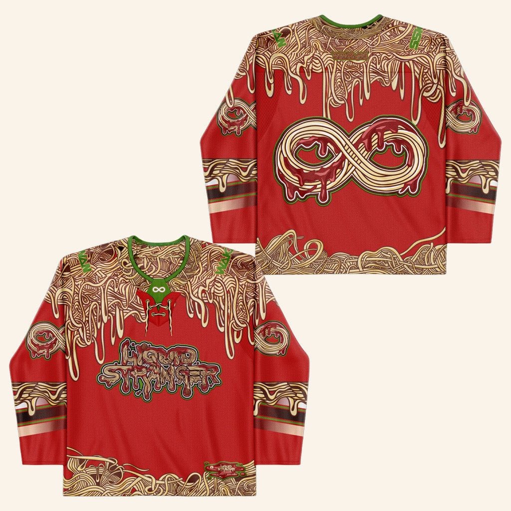 Wakaan Merch LE Liquid Stranger Spaghetti Time Hockey Jersey HG Gifts For Him Gifts For BFF