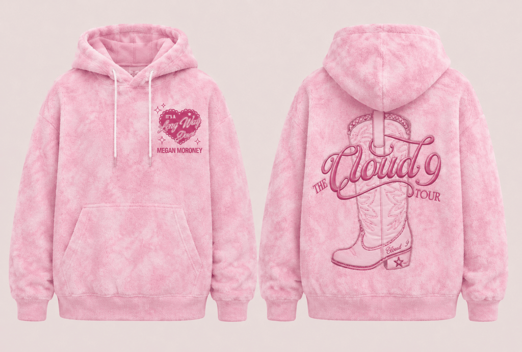 Printed Embroidery 2D Pattern  HG Megan Moroney The Cloud 9 Tour Hoodie Country Music Fan Gear Gift For Girls - Hoodie HG